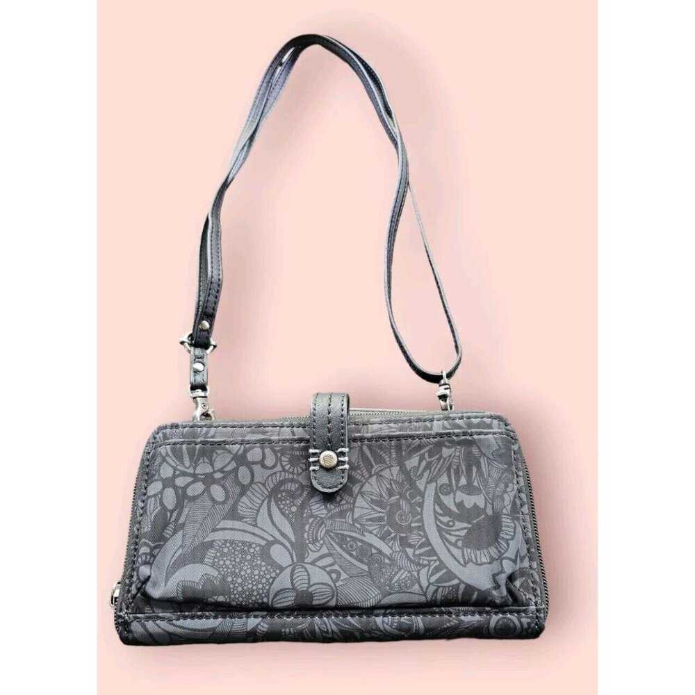 The Sak Sakroots Large Smartphone Crossbody Black-Tonal Spirit Desert PURSE